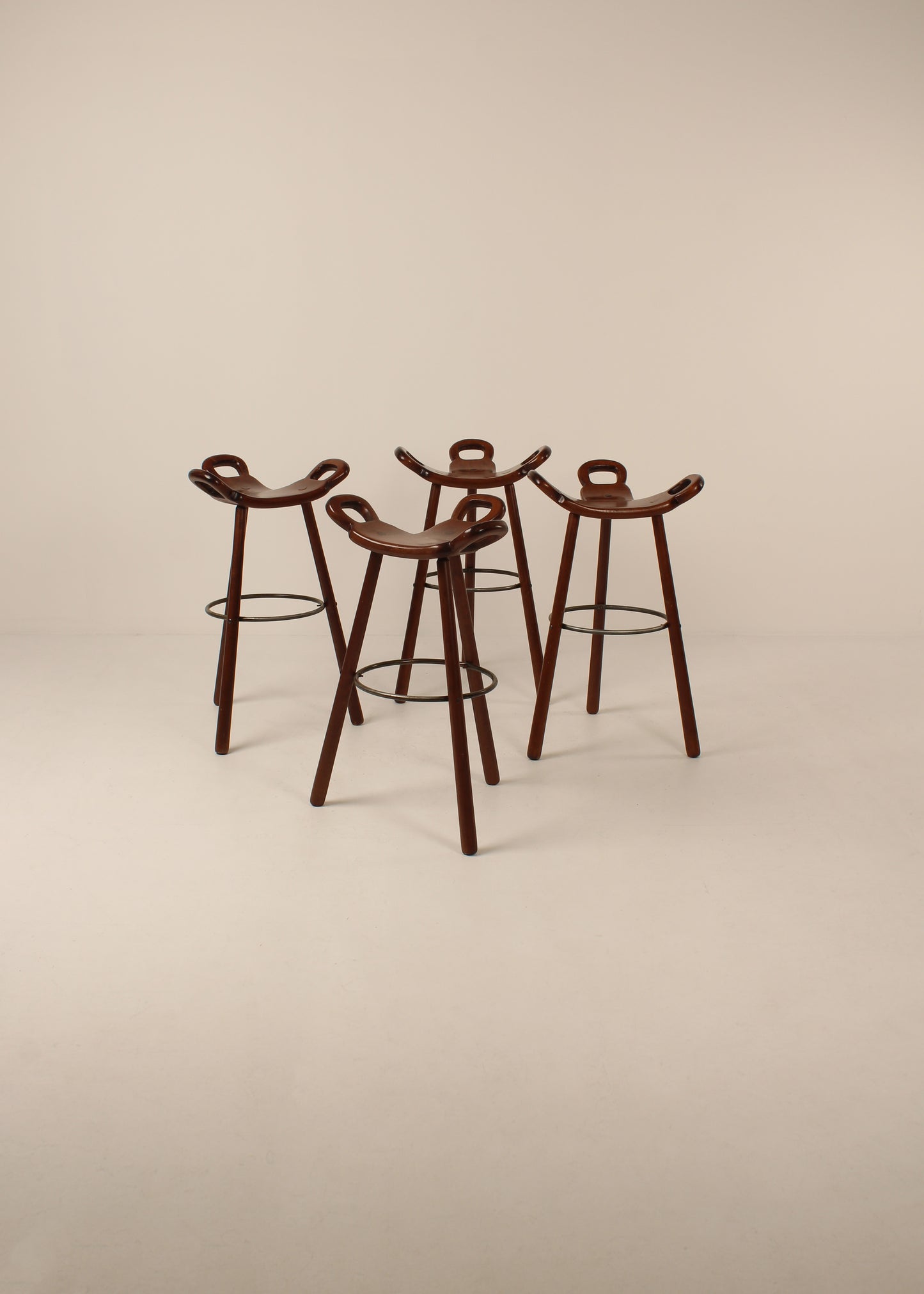 Set of 4 Mid-century marbella barstools