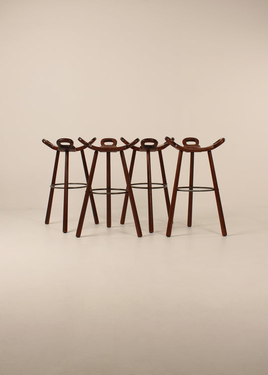 Set of 4 Mid-century marbella barstools