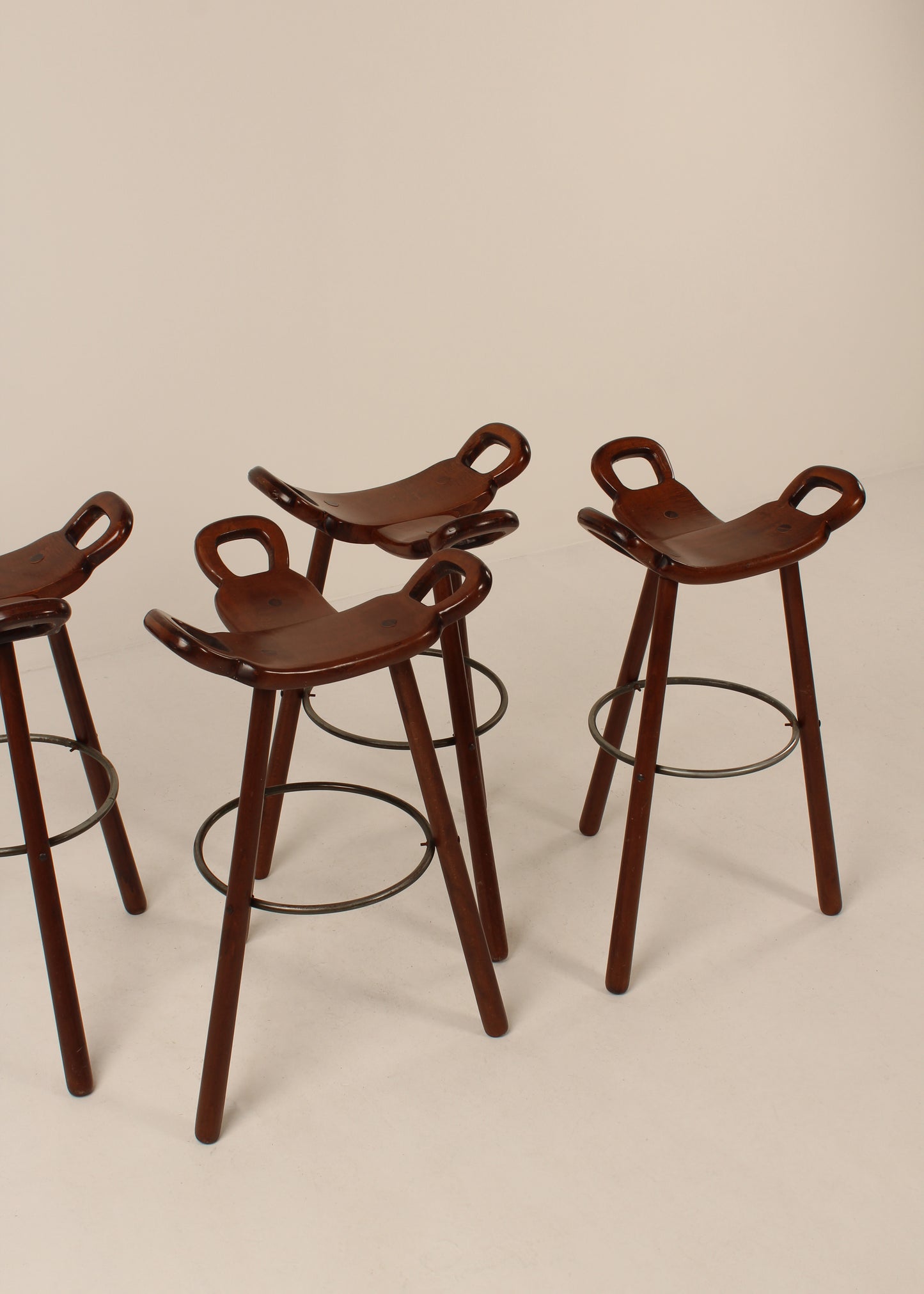 Set of 4 Mid-century marbella barstools