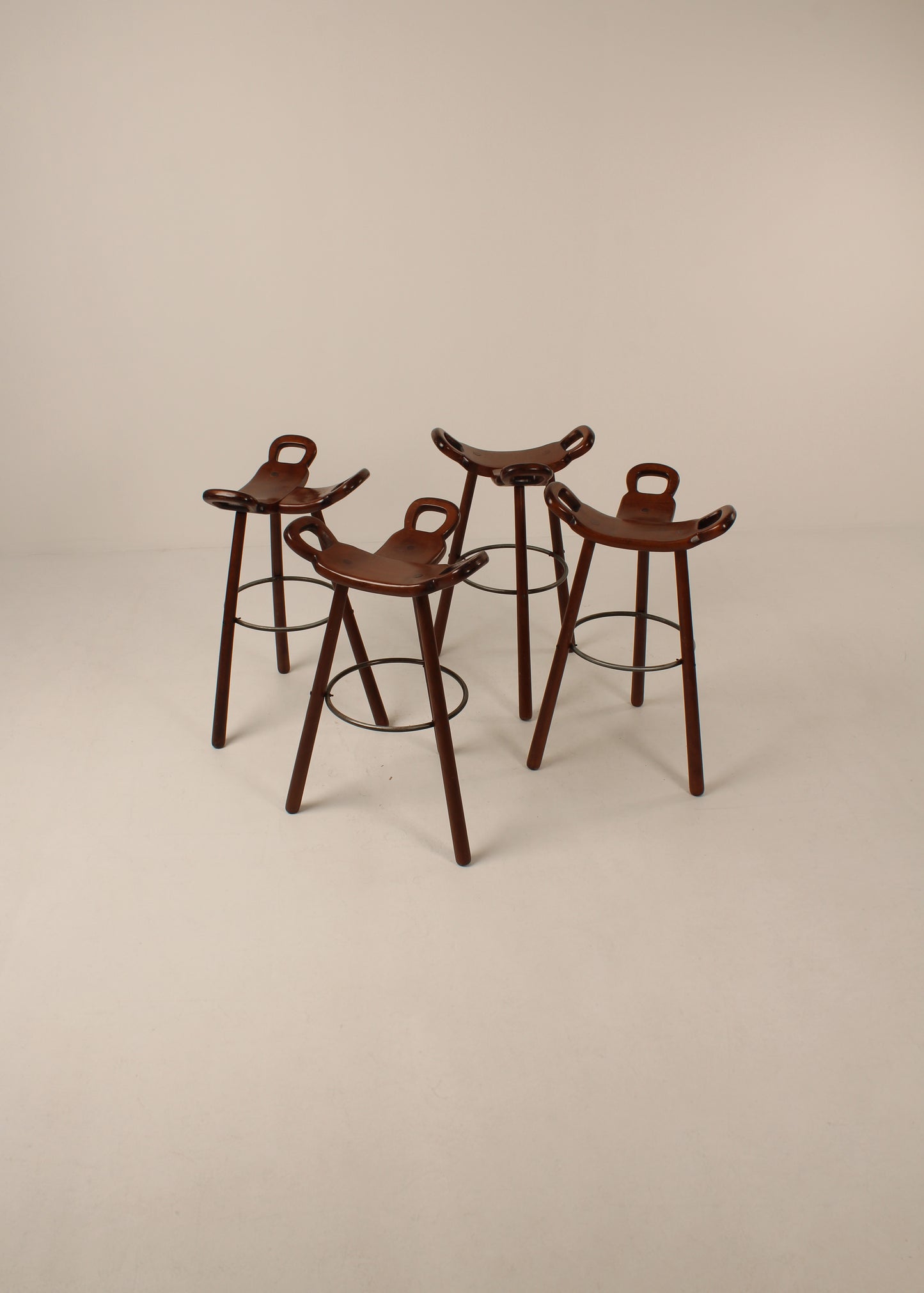 Set of 4 Mid-century marbella barstools