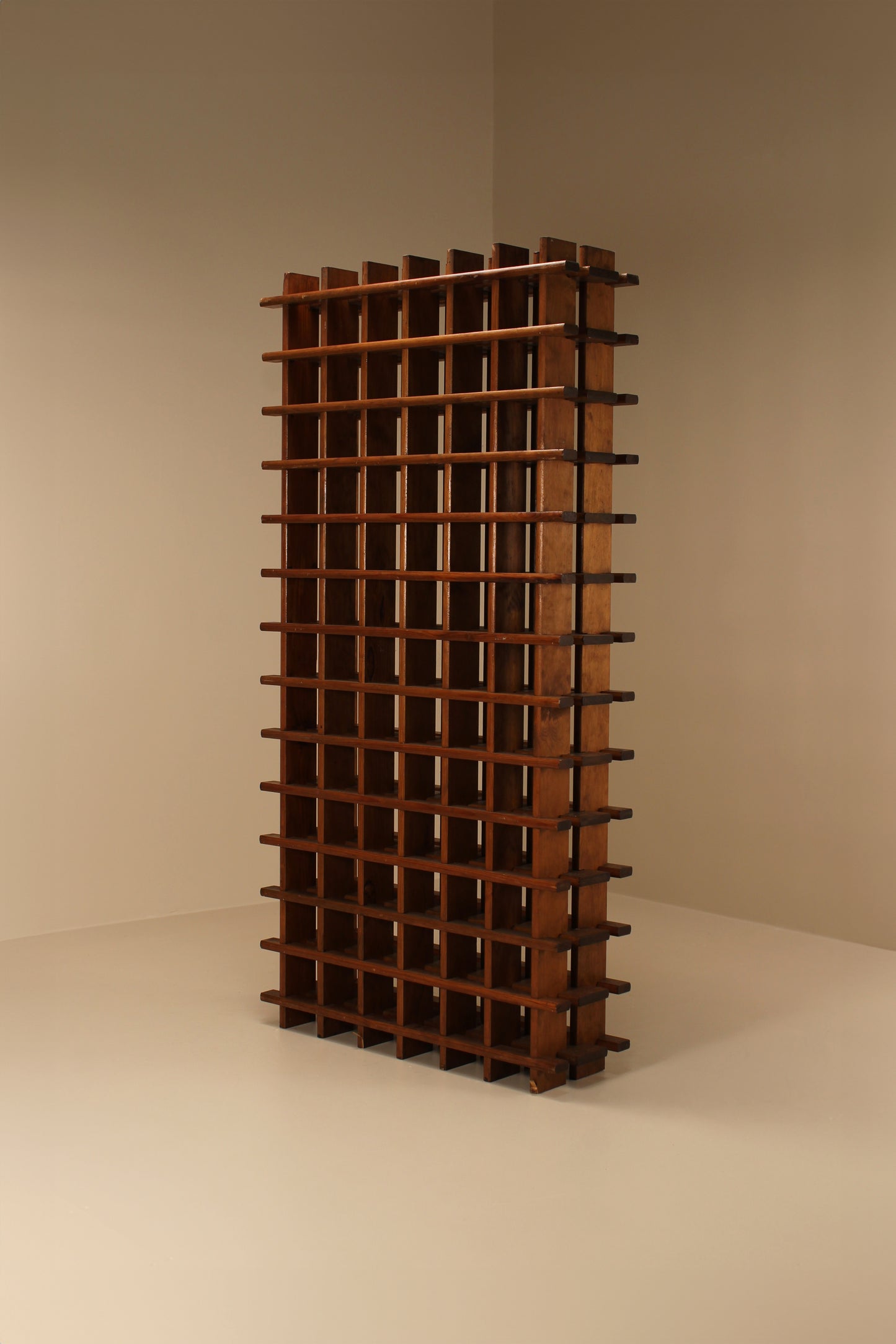 Mid century solid wooden wine rack,Belgium