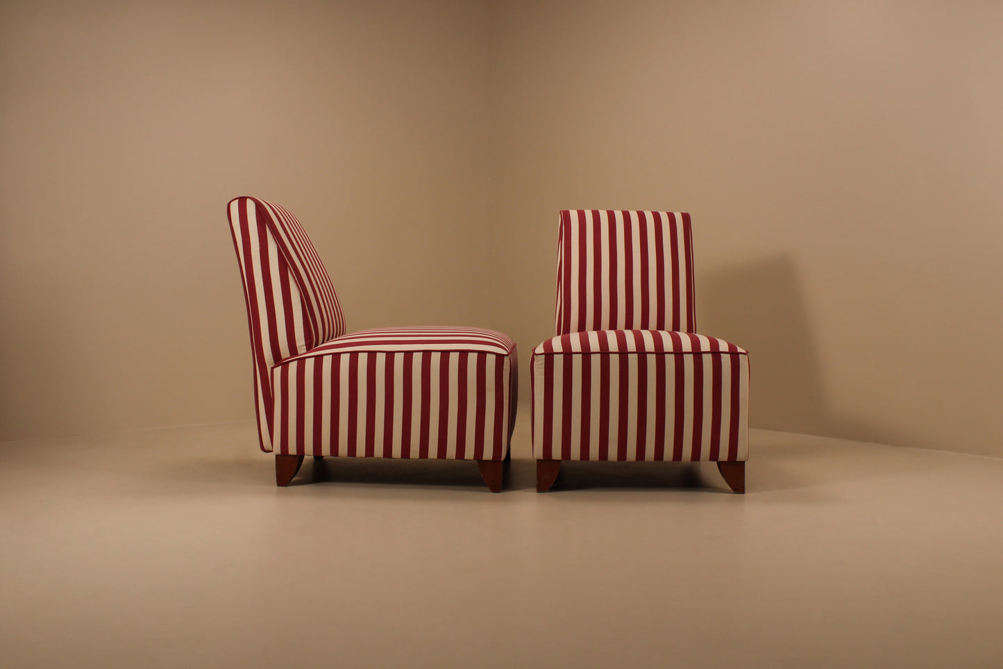 Pair of vintage french side chairs, deco in style , France