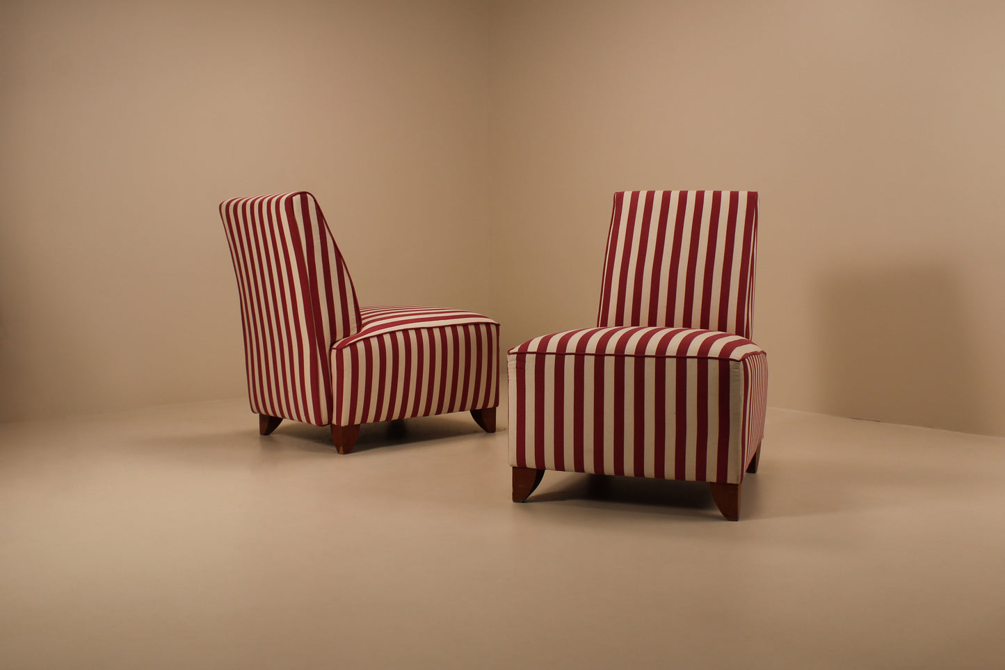 Pair of vintage french side chairs, deco in style , France