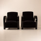 Pair mid-century armchairs