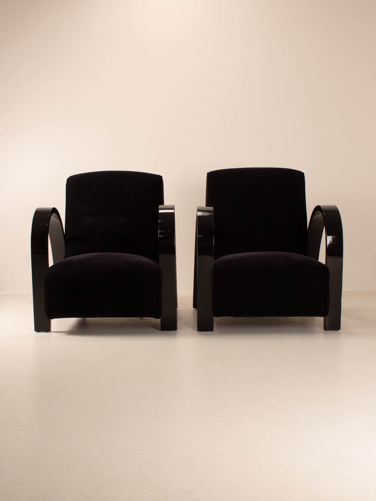 Pair mid-century armchairs