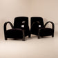 Pair mid-century armchairs