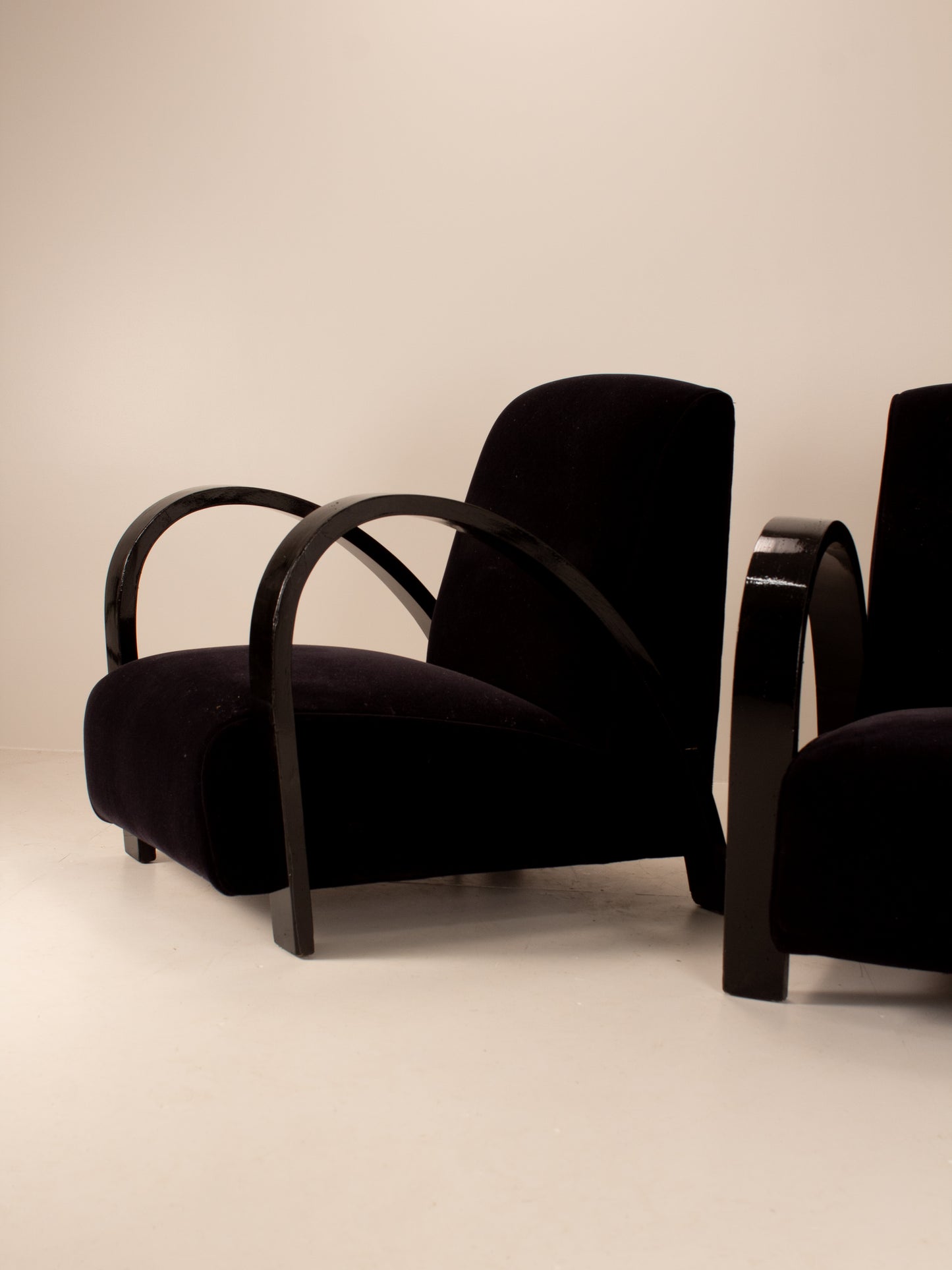 Pair mid-century armchairs