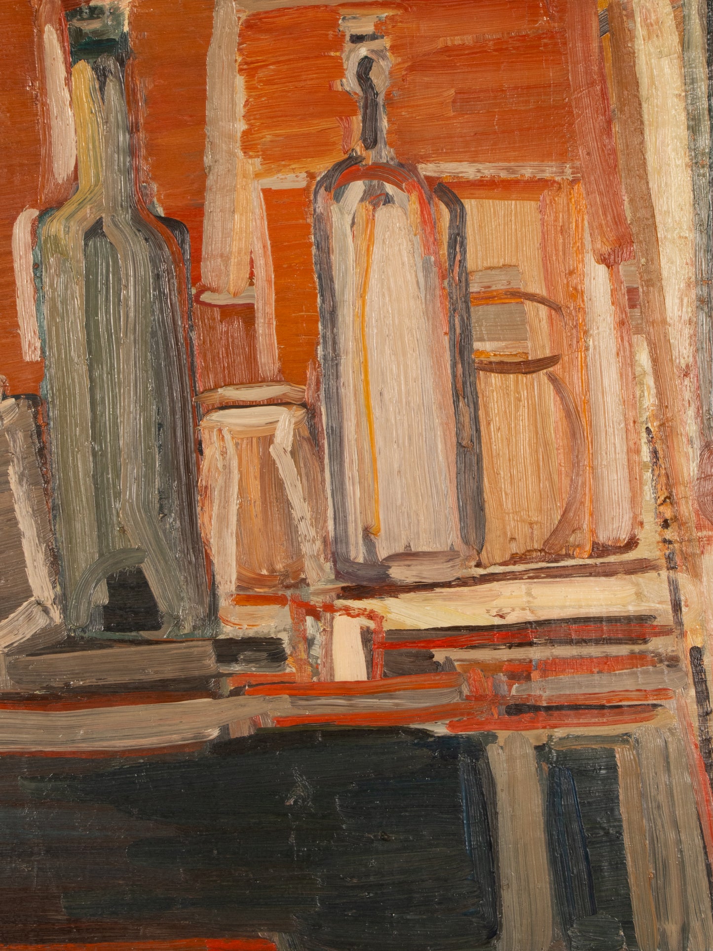 vintage still life painting, oil on canvas