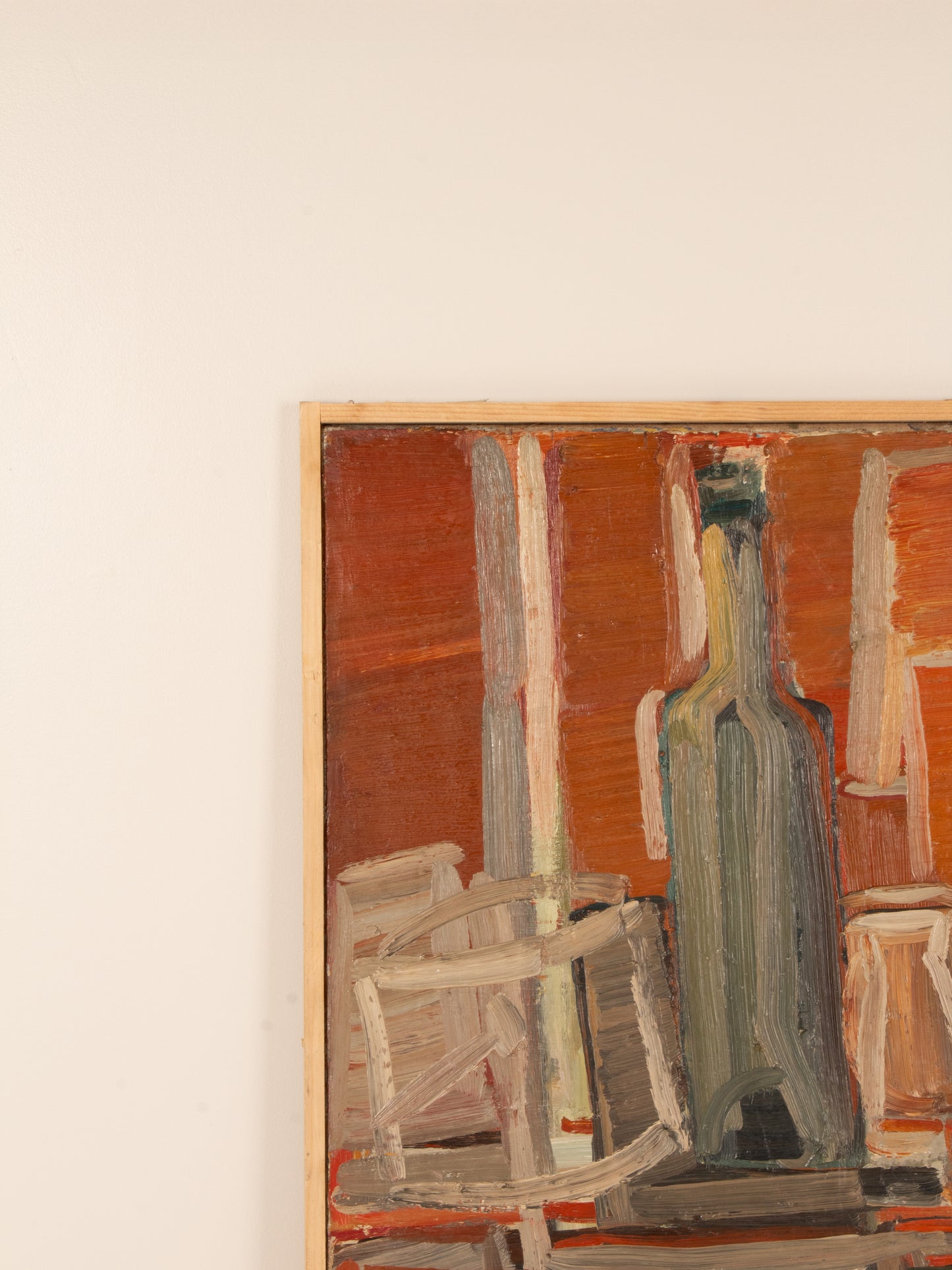 vintage still life painting, oil on canvas