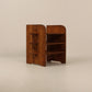 Brutalist side table/ shelving unit, chunky side detail