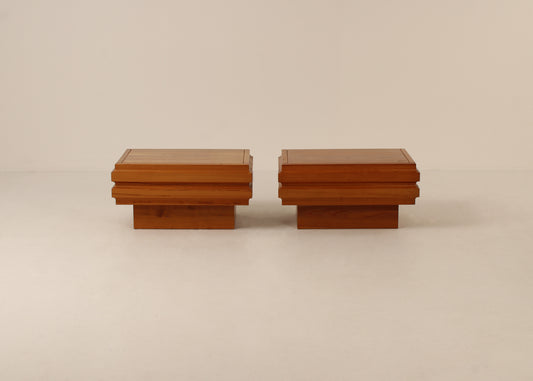 Vintage  Maison Regain sofa end tables, rare model