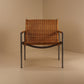 Single chrome and wicker mid century armchair, Belgium