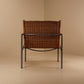Single chrome and wicker mid century armchair, Belgium