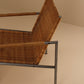 Single chrome and wicker mid century armchair, Belgium