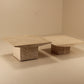 Set of travertine nesting coffee tables, Belgium