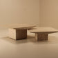 Set of travertine nesting coffee tables, Belgium