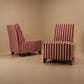 Pair of vintage french side chairs, deco in style , France